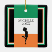 Personalisierte irische Tanzflagge - Irland Weihna Keramikornament (Rückseite)