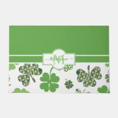 Personalisierte Irish Green Cloud St Patricks Fußmatte (Vorderseite)