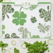 Personalisierte Irish Green Cloud St Patricks Geschirrtuch (Gefaltet)