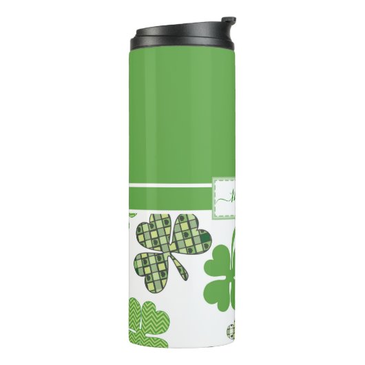 Personalisierte Irish Green Cloud St Patricks Thermosbecher (Nach links gedreht)