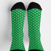 Personalisierte Irish Green Kleeblatt Socken mit N (Oben)