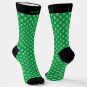 Personalisierte Irish Green Kleeblatt Socken mit N (Gewinkelt)