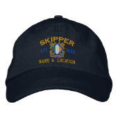 Personalisierte Irish Skipper Nautical Embroidery Bestickte Baseballkappe (Vorderseite)