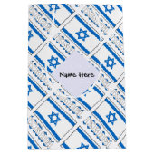 Personalisierte israelische Flagge Mittlere Geschenktüte (Vorderseite)