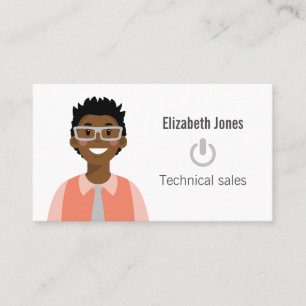 Personalisierte IT Avatar-Visitenkarte Visitenkarte