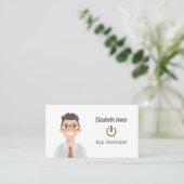 Personalisierte IT Avatar-Visitenkarte Visitenkarte (Stehend Vorderseite)