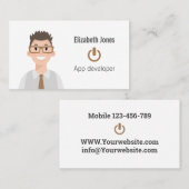 Personalisierte IT Avatar-Visitenkarte Visitenkarte (Vorne/Hinten)