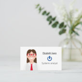 Personalisierte IT Avatar-Visitenkarte Visitenkarte (Stehend Vorderseite)