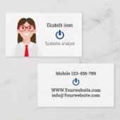 Personalisierte IT Avatar-Visitenkarte Visitenkarte (Vorne/Hinten)