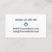 Personalisierte IT Avatar-Visitenkarte Visitenkarte (Rückseite)