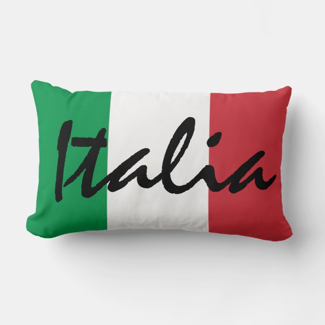 Personalisierte Italien-Italiener-Flagge Lendenkissen (Vorderseite)