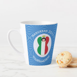Personalisierte Italienische Engel Flagge Chanukka Milchtasse