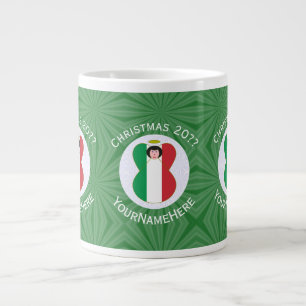 Personalisierte italienische Engel Weihnachtsflagg Jumbo-Tasse