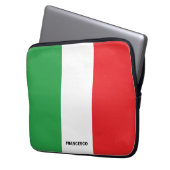 Personalisierte italienische Flagge Laptopschutzhülle (Vorderseite Links)