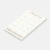 Personalisierte Italienische Küche Rezept Pasta Post-it Klebezettel (angewinkelt)