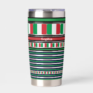 Personalisierte italienische Patriotikflagge Thermobecher