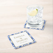 Personalisierte italienische Untersetzer in Blau u (Vor Ort)