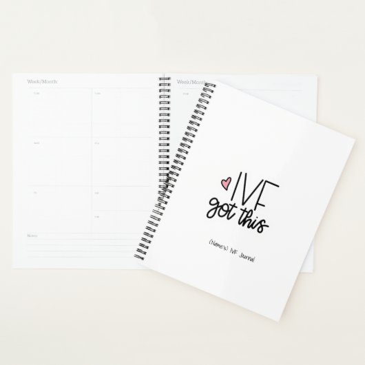 Personalisierte IVF/Unfruchtbarkeit Monatsplaner Planer (Anzeige)