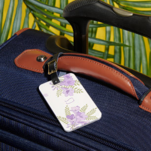 Personalisierte Jacaranda-Blüten Australische Bota Gepäckanhänger