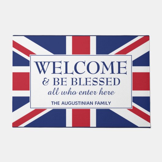 Personalisierte JACK DER UNION - Begrüßung Fußmatte (Vorderseite)