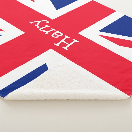 Personalisierte Jack Flag von Großbritannien Sherpadecke (3/4)