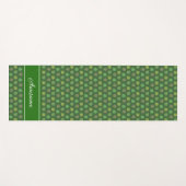 Personalisierte Jade Tree Blätter auf Green Yoga M Yogamatte (Vorderseite (Horizontal))