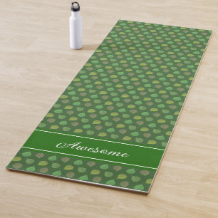Personalisierte Jadebaumblätter auf grüner Yogamat Yogamatte