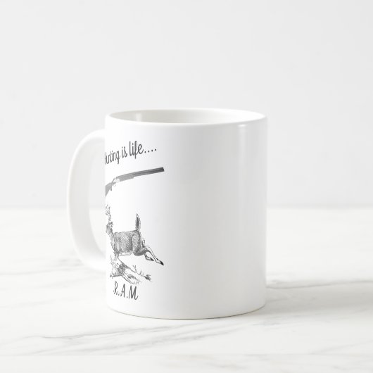 Personalisierte Jagd 2 Kaffeetasse (Vorderseite Links)