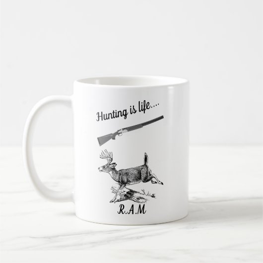 Personalisierte Jagd 2 Kaffeetasse (Links)
