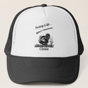 Personalisierte Jagd ist Leben Türkei und Shogun Truckerkappe