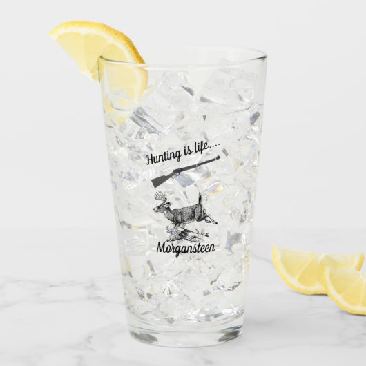 Personalisierte Jagd ist lebensgefährlich Glas (Vorderseite Ice)