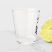 Personalisierte Jagd ist lebensgefährlich Schnapsglas (Links)