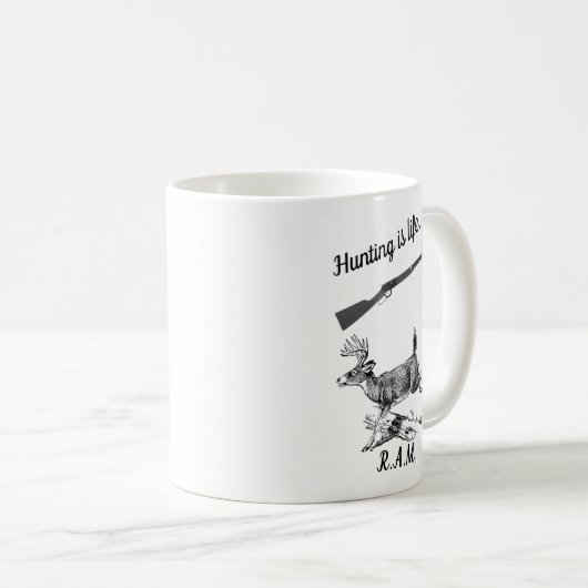 Personalisierte Jagd Kaffeetasse (VorderseiteRechts)