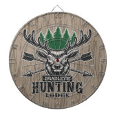 Personalisierte Jagdlodge für Hirschelken Dartscheibe (vorne)