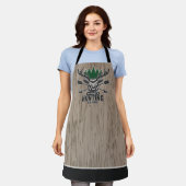 Personalisierte Jagdlodge für Hirschelken Schürze (Getragen)