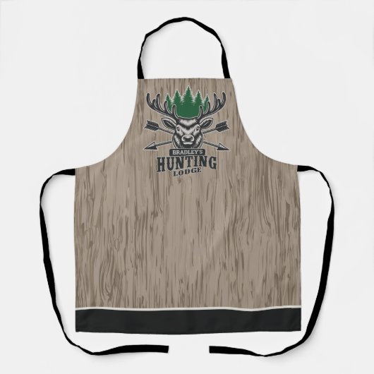 Personalisierte Jagdlodge für Hirschelken Schürze (Vorderseite)