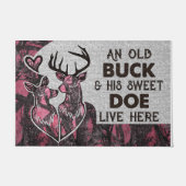 Personalisierte Jagdmatte, Geschenk für Jäger Fußmatte (Vorderseite)