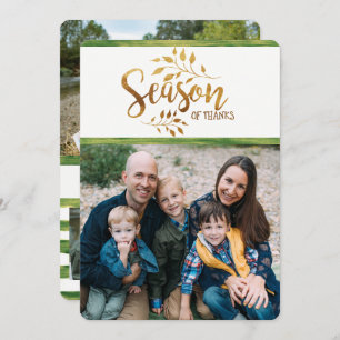 Personalisierte Jahreszeit dank 5 Foto Urlaubskart Feiertagskarte