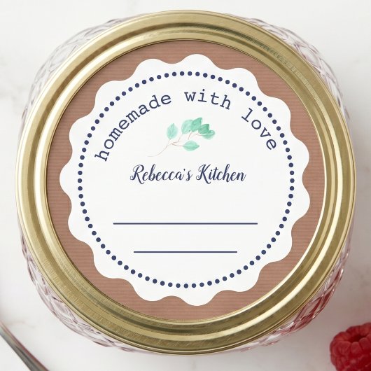 Personalisierte Jam Canning | Eigenart mit Liebe Runder Aufkleber