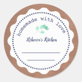 Personalisierte Jam Canning | Eigenart mit Liebe Runder Aufkleber (Vorderseite)