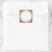 Personalisierte Jam Canning | Homemade Mason Jar Quadratischer Aufkleber (Tasche)