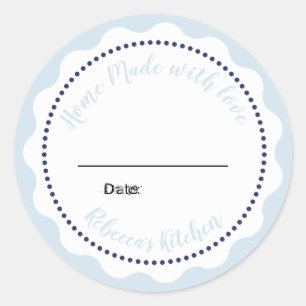 Personalisierte Jam Canning   Homemade Mason Jar Runder Aufkleber