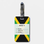 Personalisierte jamaikanische Gepäckmarke Gepäckanhänger (Rückseite vertikal)