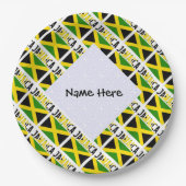 Personalisierte jamaikanische und jamaikanische Fl Pappteller (Vorderseite)