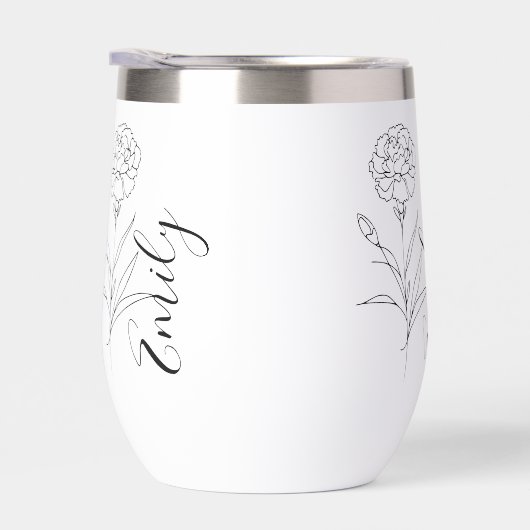 Personalisierte Januar-Nelkenbildung Blume (Rechts)