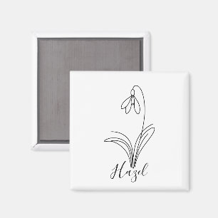 Personalisierte Januar-Nelkenbildung Blume Magnet