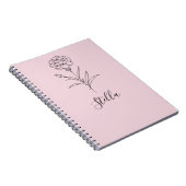 Personalisierte Januar-Nelkenbildung Blume Notizblock (Rechte Seite)