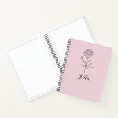 Personalisierte Januar-Nelkenbildung Blume Notizblock (Innenseite)