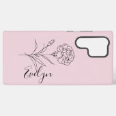 Personalisierte Januar-Nelkenbildung Blume Samsung Galaxy Hülle (Rückseite (Horizontal))