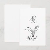 Personalisierte Januar-Schneeschauer Geburtstagsfe Dankeskarte (Vorne/Hinten)